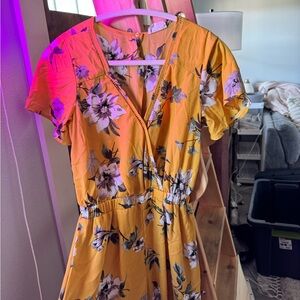 YELLOW FLORAL JUMPSUIT